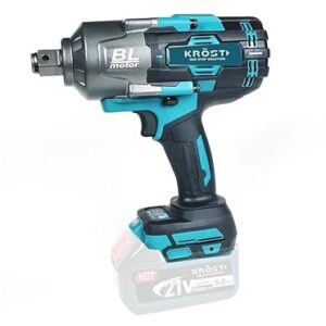 KROST Pro Series 2100NM Torque Cordless Impact Wrench 3/4″, Brushless Motor Double Li-Ion Batteries, Auto Stop Function, Forward/Reverse Rotation, Variable Speed (Bare Tool) Without Battery Charger