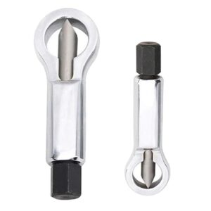 KROST 2pc Nut Splitter Set, Broken Damaged Screw Nut Removal Splitting Tools Rusted Broken Damaged Corroded Stuck Nut Removing Splitting Tool (2pc)