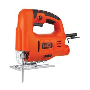 Black + Decker JS20 400 W Variable Speed Jigsaw with No blade included | Corded Electric | Orange