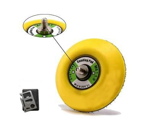 Krost Pneumatic Sander Hook & Loop Backup Pad Thread 5/16"-24 With 11 in 1 Pocket Multi tool (3" Hook & Loop Backup Pad)