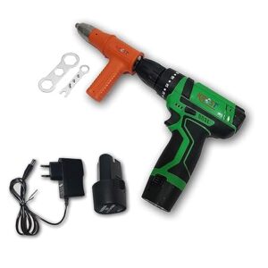 Krost™ Cordless Screwdriver Machine/Riveting Tool/Nut Riveter/Rivet Nut Tool with FREE Multitool.