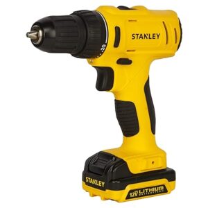 STANLEY SCD121S2K 10.8V,10mm Li-Ion Reversible Cordless Compact Drill Driver w Battery Charger-2x1.5Ah Batteries Included