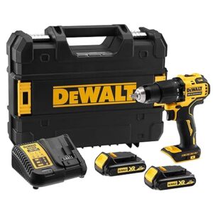 Dewalt Dcd709S2T-Qw Hammer Drill Machine Driver With Brushless Motor-2X1.5Ah Batteries Included For Drilling Purpose- 18V Li-Ion Sub-Compact Series Cordless 1/2/13Mm, 2 Year Warranty