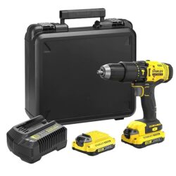 STANLEY FATMAX SCD711C2K-B1 20V 1.5Ah 13 mm Cordless Brushed Hammer Drill Machine With 2×1.5Ah Li-ion Batteries & 1pc Charger