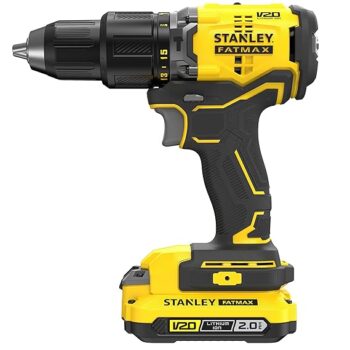 STANLEY FATMAX SBD715D2K-B1 20V 2.0Ah 13 mm Cordless Brushless Hammer Drill Machine With 2x2.0Ah Li-ion Batteries & 1pc Charger - Image 3
