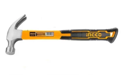 INGCO HCHS8008 Claw hammer, 8oz/220g Drop-forged Hammerhead, Heat Treatment, 45# Curved Claw Hammer  (220 kg)