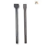 KROST Heavy Duty Flat 1" and 2" Sds Chisel Suitable for 11Kg Demolition Hammer Machine, Silver