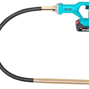 KROST 21V (37V Max) Cordless Extensive 35mm Concrete Vibrator Drill, Concrete Vibration Machine with Double Battery. (Cordless Vibrator + 3Mtr Needle)