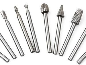 KROST 10PCS HSS Rotary Burr Wood Carving File Bit Rotary File Woodworking Milling Cutter Engraving Electric Grinding Cut Tools 1/8″ Shank Die Grinder