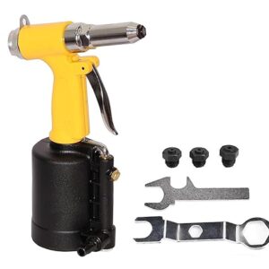 KROST Air Pneumatic Rivet Gun Air Pop Riveter Gun, Air Hydraulic Riveter, Pop Rivet Gun, Riveter Machine, 2.4mm 3.2mm 4mm 4.8mm Heavy Duty Fast Hitting Rivet Gun