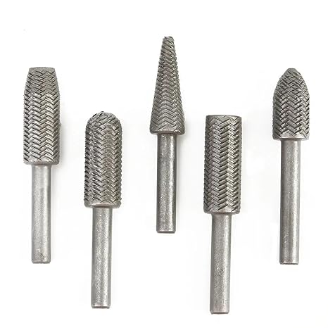 KROST High Speed Metal File Burr Drill Bit Set Metal Working Rasps 1/4" Shank for Enlarging holes,Creating shapes & for Grinding all Kinds of Soft Metals, Metal Derusting, Deburring and Reaming, etc.