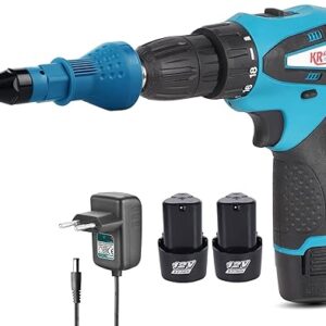 KROST Cordless Rivet Gun, Cordless Drill Machine with Riveting Tool, Rivet Gun Converting Tool, Rivet Machine Converter, Convert Drill Machine into Rivet Gun(2.4mm,3.2mm,4mm,4.2mm)