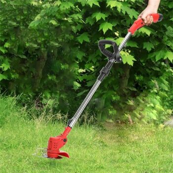 KROST Cordless Brush Cutter 12V Dual Batteries, Extendable Rod Grass Trimmer, Lawn Mower, Rice/Wheat Cutter, Hedge Trimmer