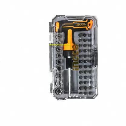 INGCO 47PCS/SET T-Handle Wrench Screwdriver Set HKSDB0478 Ratchet Screwdriver Set (Pack of 47) - Image 4