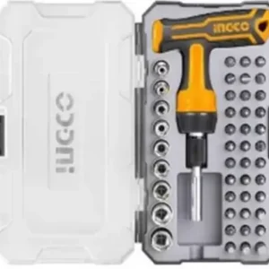 INGCO 47PCS/SET T-Handle Wrench Screwdriver Set HKSDB0478 Ratchet Screwdriver Set (Pack of 47)