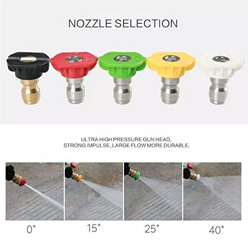 KROST Pressure Washer 20" Extension 30 Degree Bend Rod with 1/4 Quick Connector/Pressure Washer Spray Wand, with 5 PCS Multiple Degree Washer Spray Nozzle Tips - Image 4