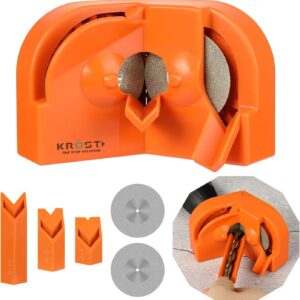 KROST Drill Bit Grinding Sharpener, Drill Bit Sharpening Tool, Drill Sharpener, Portable Drill Grinder Grinding Tool for Diameter 2-16mm High-Speed Steel,Carbide Drill Bits