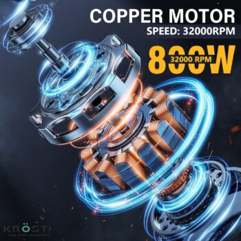 KROST 800W Palm Router, Wood Trimmer 32000RPM with 6 Router Bits & 6mm, 6.35mm, 8mm Collets Specially Designed for Wood Working - Image 5