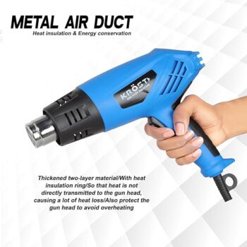 KROST Heat Gun 2000W Witch Extra Coil Multipurpose Heavy Duty, Dual Temperature and Air Flow Control Hot Air Gun Heating Helps in Shrink Wrapping, Paint Removal, Wire Shrinking, Crafting - Image 6