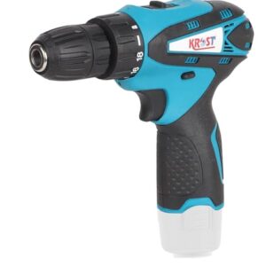 Krost 12V Li-Ion Dual Speed Keyless Chuck Drill |Cordless Drill | Drill Driver | Screwdriver, Led Torch Variable Speed And Torque Setting (18+1). (Without Batteries & Charger) – Green