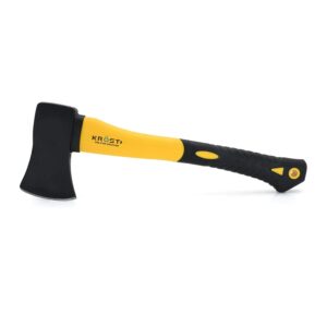 KROST Camping Axe, Safety Axe, Multipurpose Axe, Splitting Axe Indestructible Fiberglass Handle 600G