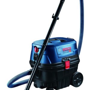 Bosch Gas 12-25 Heavy Duty Wet/Dry Vacuum Cleaner, 1,250W, 25 l Vol, 200 mbar, Click & Clean System with HEPA Filter, 9 kg + Accessories, 1 Year Warranty