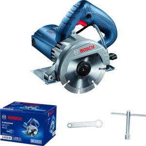Bosch GDC 141 Corded Electric Diamond Tile/Marble Cutter, 1,450W, 125 mm Disc Dia., 12,000 rpm, Double Insulation, Overload Capacity, 3 kg + Hex Key & Hexagon Socket Wrench, 1 Year Warranty