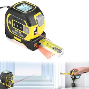 KROST 4 in 1 Digital Tape Measure, Laser Line Level Infrared Distance Meter Device, Auto Electronic Measuring Tool, 40 Meter with Laser Level Line, Distometer, Inch Measurement Machine Tools (40m)