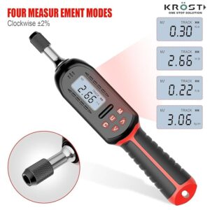 KROST Digital Torque Screwdriver 0.3-6 Nm, (2.66-53.1 in-lbs) Adjustable Screwdriver Torque Wrench Set with Buzzer/LED Indicator Notification for Bike Repairing, Tools, Maintenance