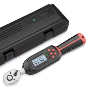 KROST Digital Torque Wrench 1.5-30N.m ±2% Torque Accuracy, 1/4″ Electronic Torque Wrench with Preset Value, Buzzer and LED Notification (1/4″, 30 N.m)