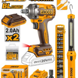 Ingco COSLI23048 400NM 1/2" Cordless Impact Wrench Combo Kit