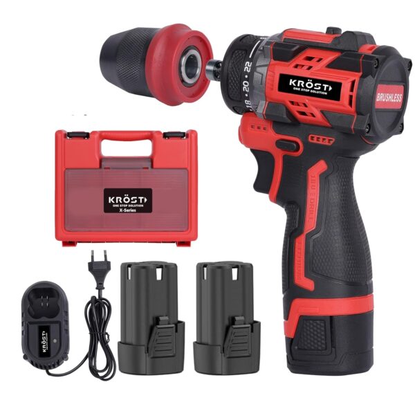 KROST-X-SERIES Brushless Cordless 18V Drill 2 IN 1 Removable Metal