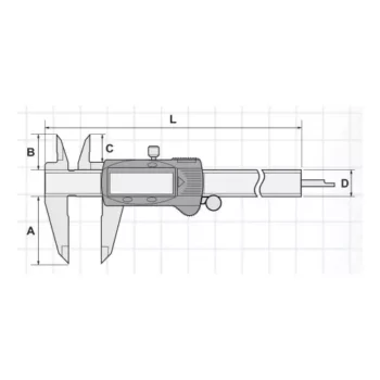 KENCY Digital Caliper Absolute Model 200 mm Least Count 0.01 mm, CDA200