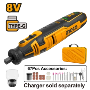 INGCO CMGLI0801 3.2mm Cordless mini die grinder 8V