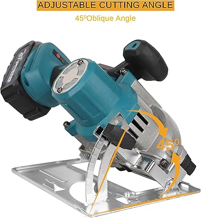 KROST 5" Cordless 37V Brushless Motor Marble Cutting Machine | Ceramic, Tile,Stone, Woodworking Electric Circular Saw | Portable Saw. (Cordless 5" Wood/Marble Cutter Long Body) - Image 3