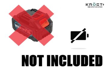 KROST Pro Series 1500NM Torque Cordless Impact Wrench 3/4",Brushless Motor with 3/4"-1/2" Converter Double Li-Ion Batteries, Forward/Reverse Rotation (Bare Tool)