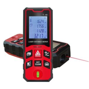 KROST Laser Distance Meter, 40M Range Digital Measuring Tape with Backlit Display & Data Record, Multiple Measurement Modes, Measure Distance, Area and Volume, IP54 Waterproof (40m)