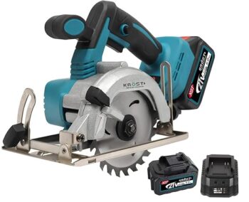 KROST PRO Series Cordless 21V(37V Max) Brushless Motor Marble Cutting Machine | Ceramic, Tile,Stone, Woodworking Electric Circular Saw | Portable Saw. (Cordless 4" Wood/Marble Cutter)
