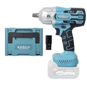 KROST Pro Series 1000NM Cordless Impact Wrench 1/2″, Brushless Motor, Auto Stop Function, Variable Speed Forward/Reverse Rotation (Battery & Charger Not Included)