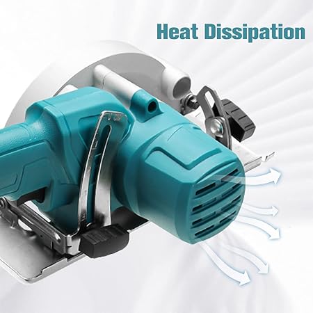 KROST 5" Cordless 37V Brushless Motor Marble Cutting Machine | Ceramic, Tile,Stone, Woodworking Electric Circular Saw | Portable Saw. (Cordless 5" Wood/Marble Cutter Long Body) - Image 7