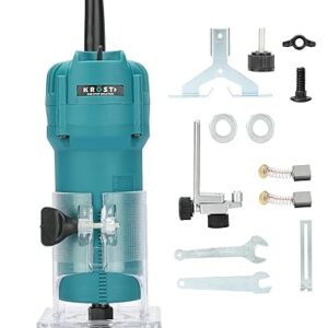 KROST 800W Palm Router, Wood Trimmer 32000RPM Specially Designed for Wood Working 6.35mm