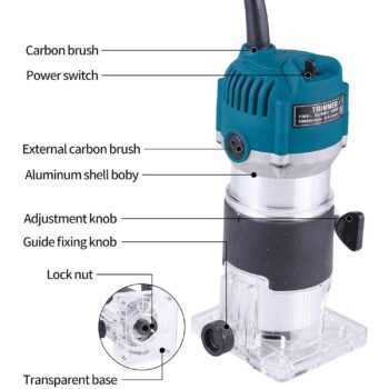 KROST PRO 800W Wood Trimmer, Palm Router, 30000RPM Specially Designed for Wood Working