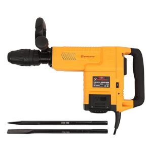 KROST Waterproof Demolition Hammer 11Kg, 2100W, Copper Armature With 6 Months Warranty Breaker, Chiseling, Pointed And Flat Chisel Bits (11kg)