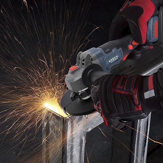 KROST ECO Series 21V Brushless Cordless Angle Grinder 115mm with 4.0Ah Li-ion Double Battery With Smart Variable Speed Control & Battery Indicator - Image 4