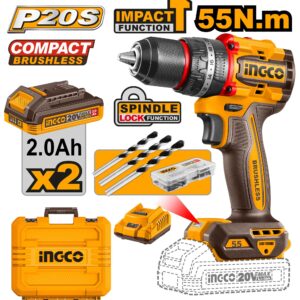 Ingco CIDLI20558 img Compact Brushless Cordless Impact Drill
