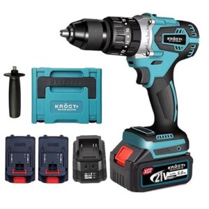 KROST PRO 21V/37V Cordless Hammer Drill Machine with Dual Batteries And Fast Charger