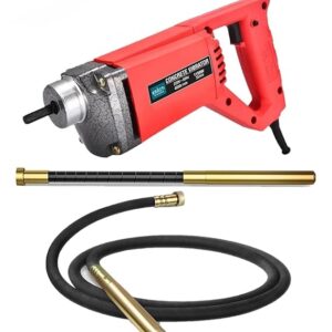 KROST Concrete Vibrator 1150W Extensive 35 mm Drill Needle 13000 Vibrations per Minute (Tool +1.5m+2m Needle)