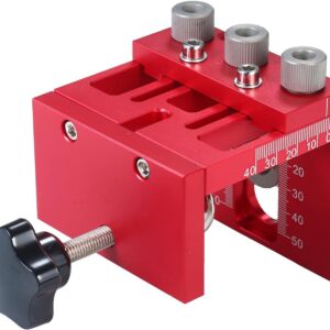 KROST JIG Woodworking Drilling Guide Dowel Hole Drilling Guide Jig Drill Locator Dowelling Kit Carpentry Positioning Tools with Drilling Bits