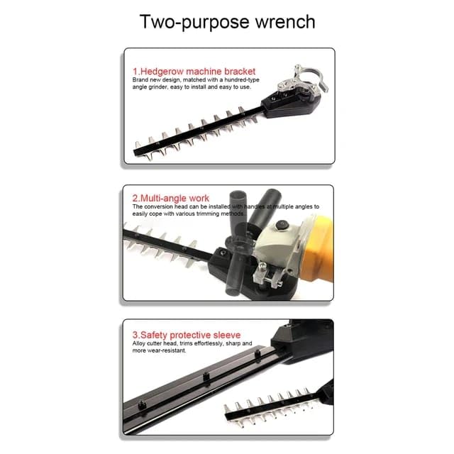 KROST Angle Grinder Attachment, Smart Operation Hedge Trimmer Adapter for Trimming - Image 5