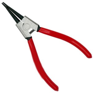 KROST 7 Inch Circlip Plier External Straight Rings on Shafts Alloy Steel Hardened with Ergonomic Grip Electronics Outside Plier Multipurpose Works